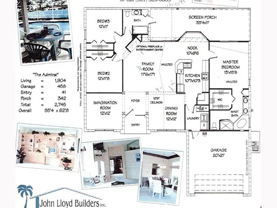 Floor Plan of home for rent in High Pines, 6461 55th Square, Vero Beach, Florida